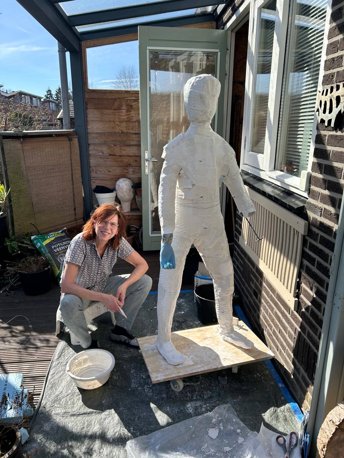 ‘The gardener’ in progress